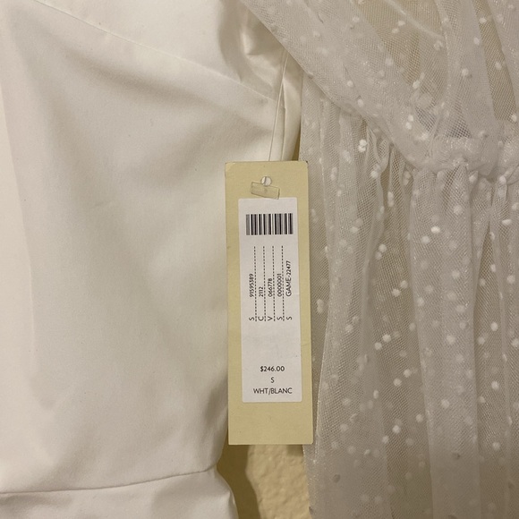 ANTHROPOLOGY AMANDA UPRICHARD LALITA ORGANZA PUFF-SLEEVE MINI DRESS - Picture 8 of 9